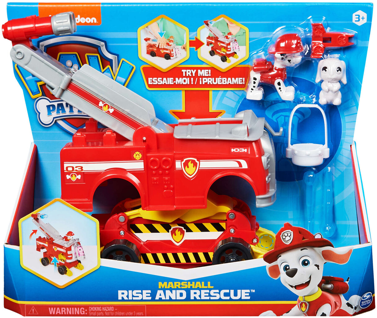 Transformējams transportlīdzeklis Paw Patrol Marshall cena un informācija | Rotaļlietas zēniem | 220.lv