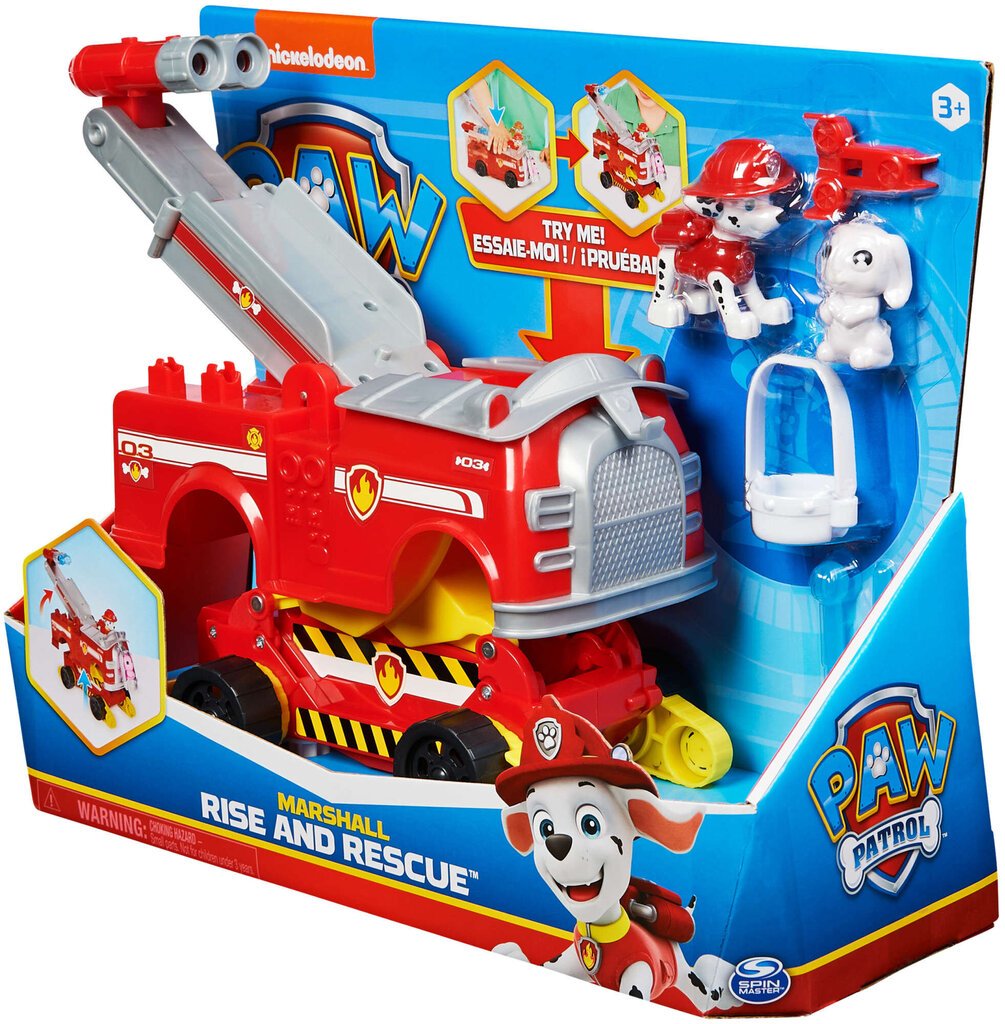 Transformējams transportlīdzeklis Paw Patrol Marshall цена и информация | Rotaļlietas zēniem | 220.lv