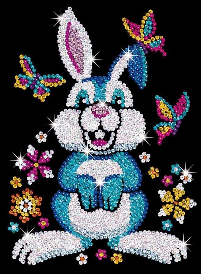 Radošais komplekts Binky Sequins Picture Rabbit cena un informācija | Dimantu mozaīkas | 220.lv