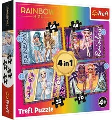 Puzle Trefl Fashionable Rainbow High Dolls 4-in-1, 207 gab. цена и информация | Пазлы | 220.lv