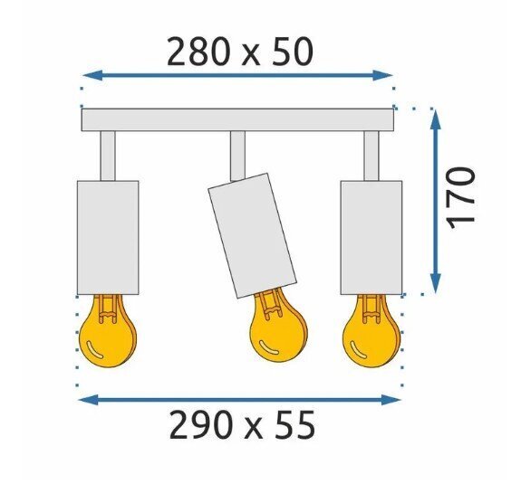 Lineārā griestu lampa Toolight APP1243-3C cena un informācija | Piekaramās lampas | 220.lv