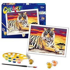 Ravensburger Creart Majestic Tiger Paint By Numbers for Kids - наборы для рисования искусства и ремесе цена и информация | Живопись по номерам | 220.lv