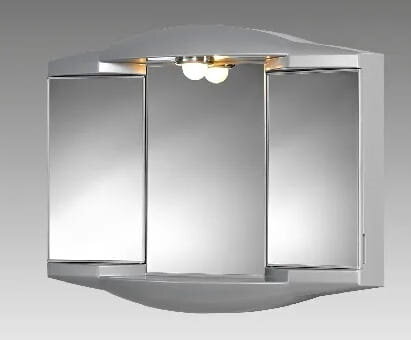 Spoguļa skapis ar gaismu un ligzdu Chico GL, balts, 62x53x18 cm cena un informācija | Vannas istabas spoguļi | 220.lv