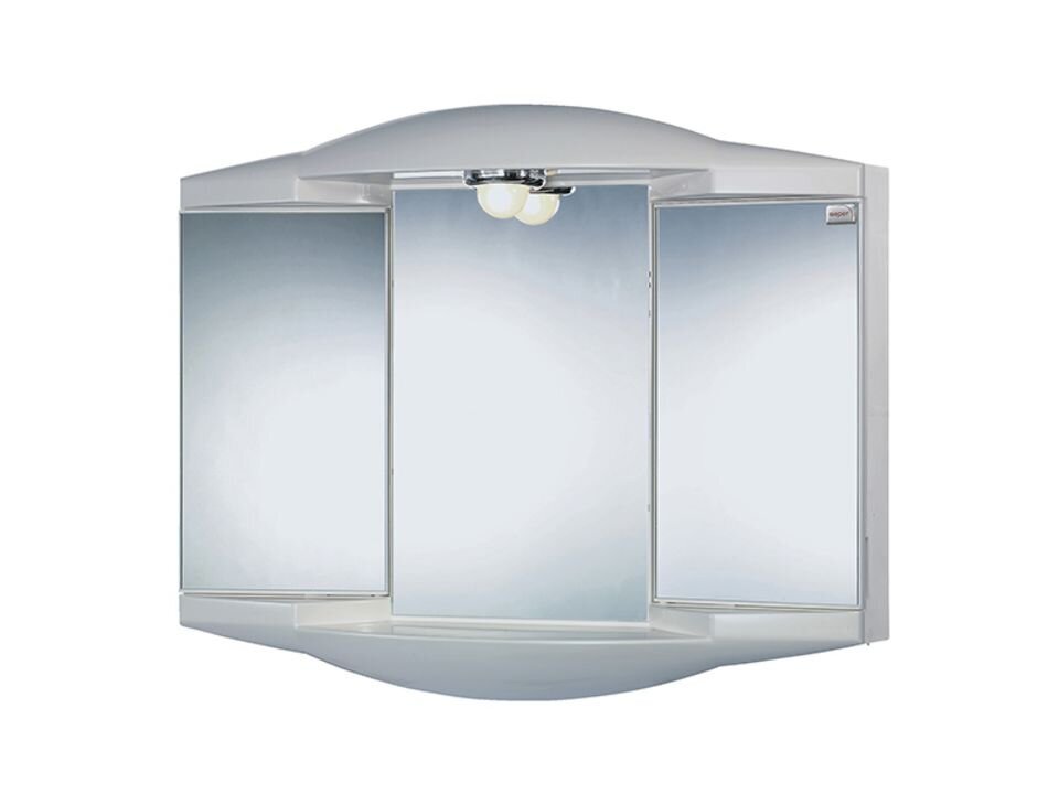 Spoguļskapis ar apgaismojumu un kontaktligzdu Chico GL, 62x53x18 cm cena un informācija | Vannas istabas spoguļi | 220.lv