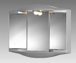 Spoguļskapis ar apgaismojumu un kontaktligzdu Chico GL, 62x53x18 cm cena un informācija | Vannas istabas spoguļi | 220.lv