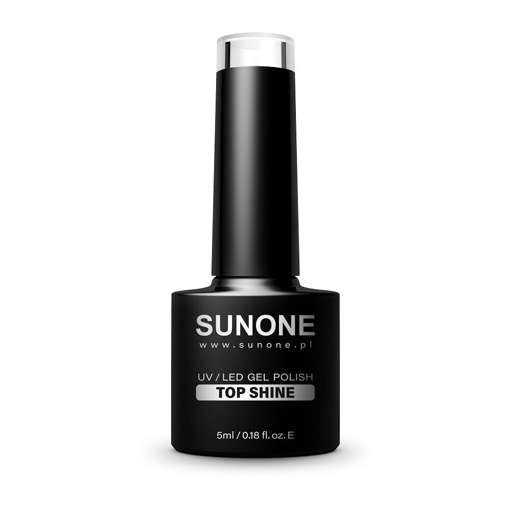 Hibrīda nagu laka spīdumam Sunone UV/LED Gel Polish Top Shine, 5 ml cena un informācija | Nagu lakas, stiprinātāji | 220.lv