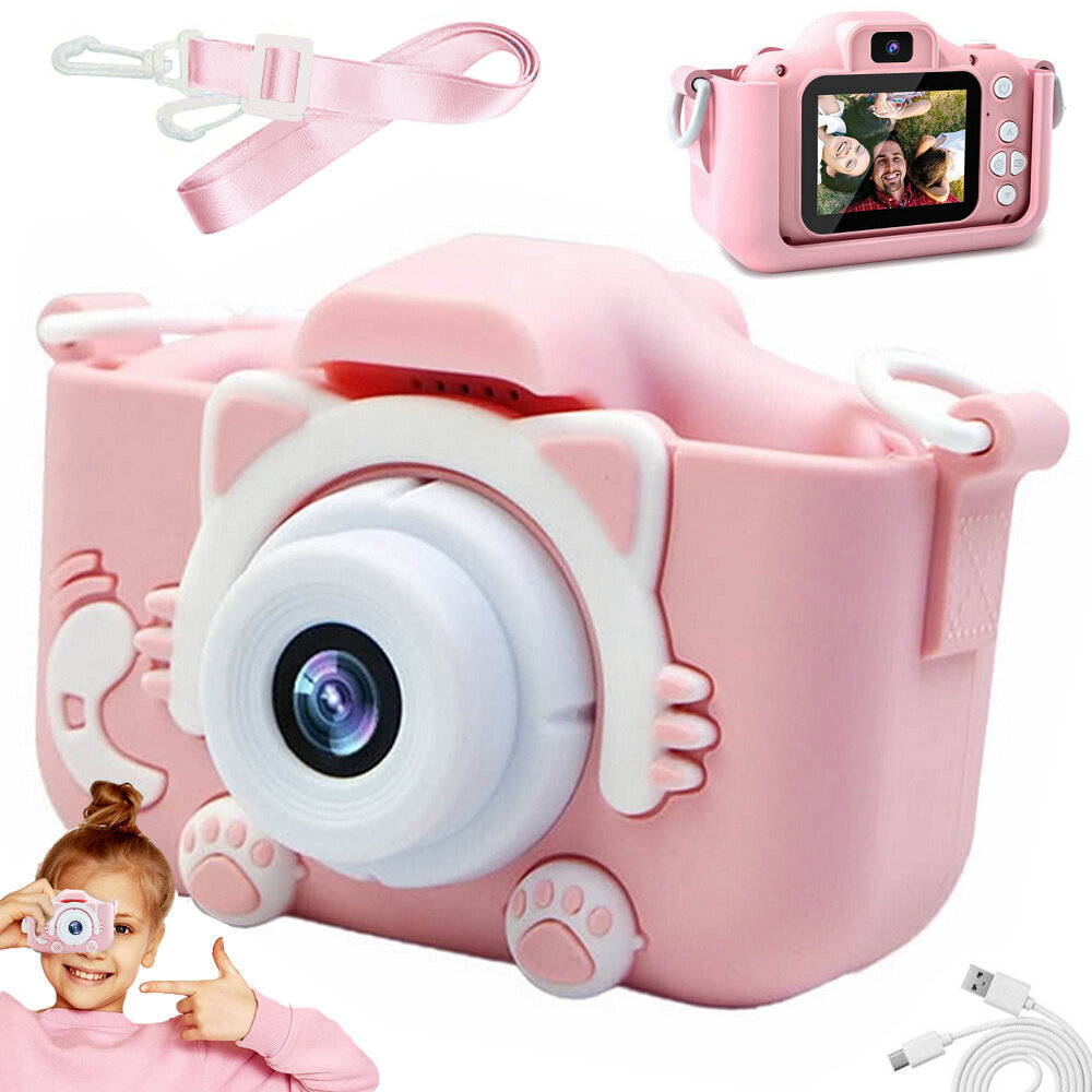 Bērnu fotoaparāts, rozā cena un informācija | Attīstošās rotaļlietas | 220.lv