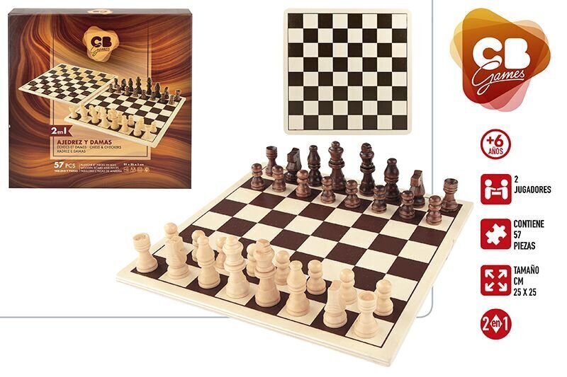 Galda spēle šahs/dambrete цена и информация | Galda spēles | 220.lv