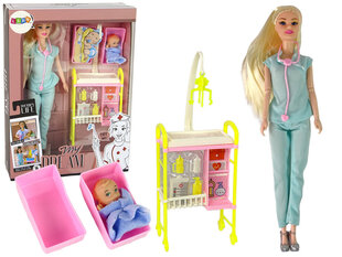 Lelles ārsta komplekts Lean Toys, zaļš cena un informācija | Rotaļlietas meitenēm | 220.lv