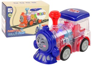 Светодиодный прозрачный локомотив, синий цена и информация | Конструктор автомобилей игрушки для мальчиков | 220.lv