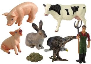 Lauksaimniecības dzīvnieku figūru komplekts LeanToys cena un informācija | Rotaļlietas zēniem | 220.lv