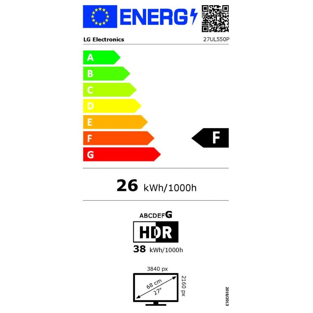 Монитор Монитор LG 27UL550P-W, 27