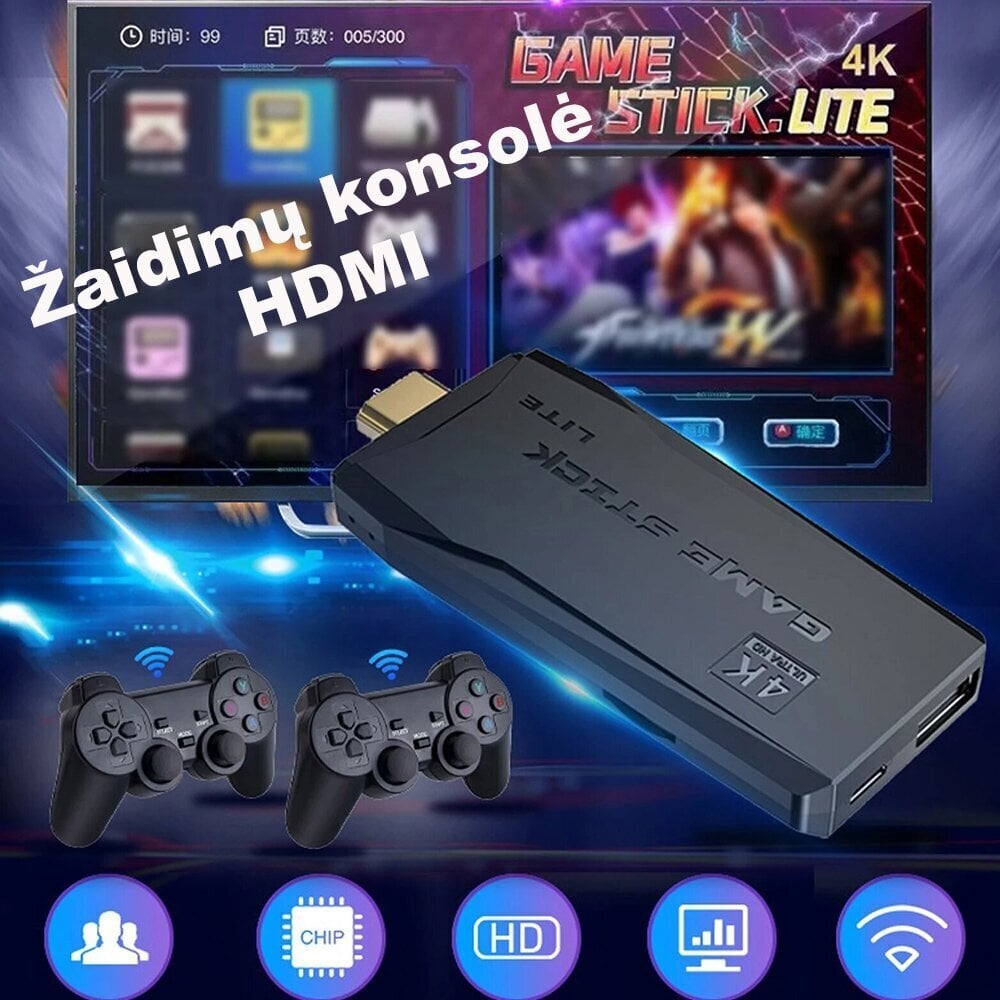 HDMI retro spēļu konsole 2.4G cena un informācija | Spēļu konsoles | 220.lv
