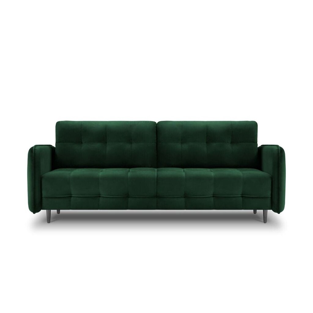 Samtains dīvāns-gulta Micadoni Scaleta, zaļš cena un informācija | Dīvāni | 220.lv