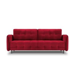 Бархатный диван-кровать Micadoni Scaleta, красный/черный цвет цена и информация | Диваны | 220.lv