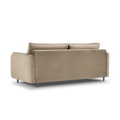 Бархатный диван-кровать Micadoni Scaleta, коричневый/черный цвет цена и информация | Диваны | 220.lv