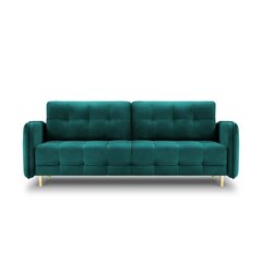 Samtains dīvāns-gulta Micadoni Scaleta, zaļš/zeltains cena un informācija | Dīvāni | 220.lv