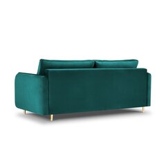 Бархатный диван-кровать Micadoni Scaleta, зеленый/золотой цвет цена и информация | Диваны | 220.lv