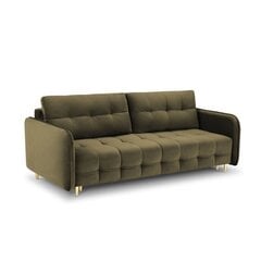 Бархатный диван-кровать Micadoni Scaleta, зеленый цвет цена и информация | Диваны | 220.lv