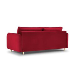 Бархатный диван-кровать Micadoni Scaleta, красный цвет цена и информация | Диваны | 220.lv