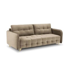 Samtains dīvāns-gulta Micadoni Scaleta, brūns cena un informācija | Dīvāni | 220.lv