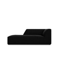 Samtains kreisās puses dīvāns Micadoni Ruby, melns цена и информация | Диваны | 220.lv