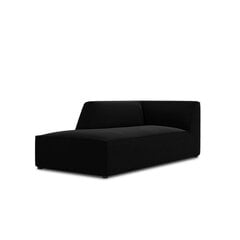 Samtains kreisās puses dīvāns Micadoni Ruby, melns cena un informācija | Dīvāni | 220.lv
