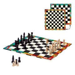 Galda spēļu komplekts Djeco Chess un dambrete DJ05225 cena un informācija | Galda spēles | 220.lv