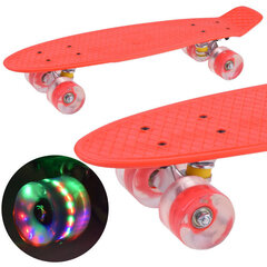 Скейтборд для детей со светящимися колесами, красный цена и информация | Скейтборды | 220.lv