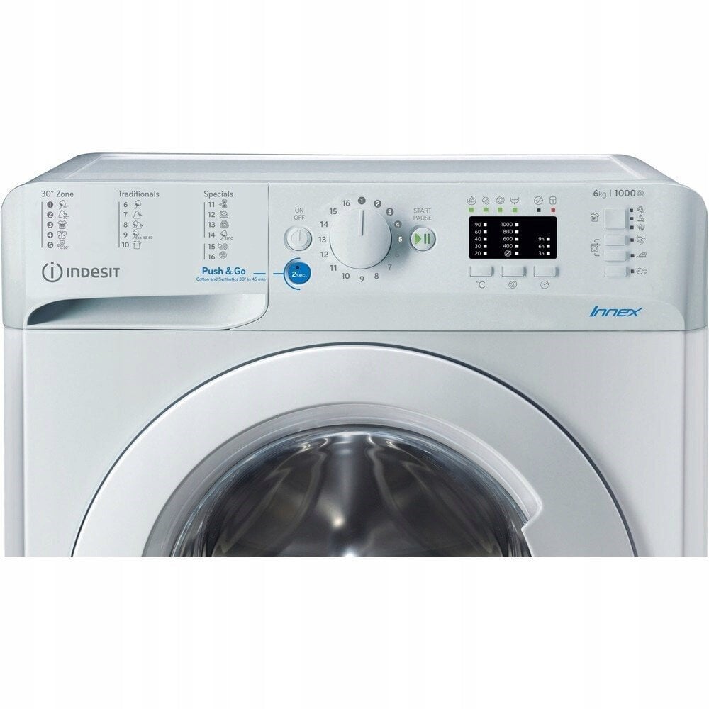 Indesit BWSA 61051 W EU N cena un informācija | Veļas mašīnas | 220.lv