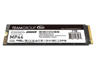 Team Group MP44 TM8FPW001T0C101 цена и информация | Внутренние жёсткие диски (HDD, SSD, Hybrid) | 220.lv