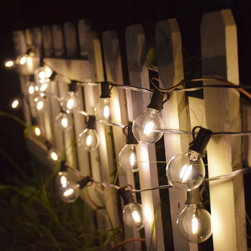 Dārza gaismas virtene Girlande ar 25 Saules/USB spuldzēm cena un informācija | Āra apgaismojums | 220.lv