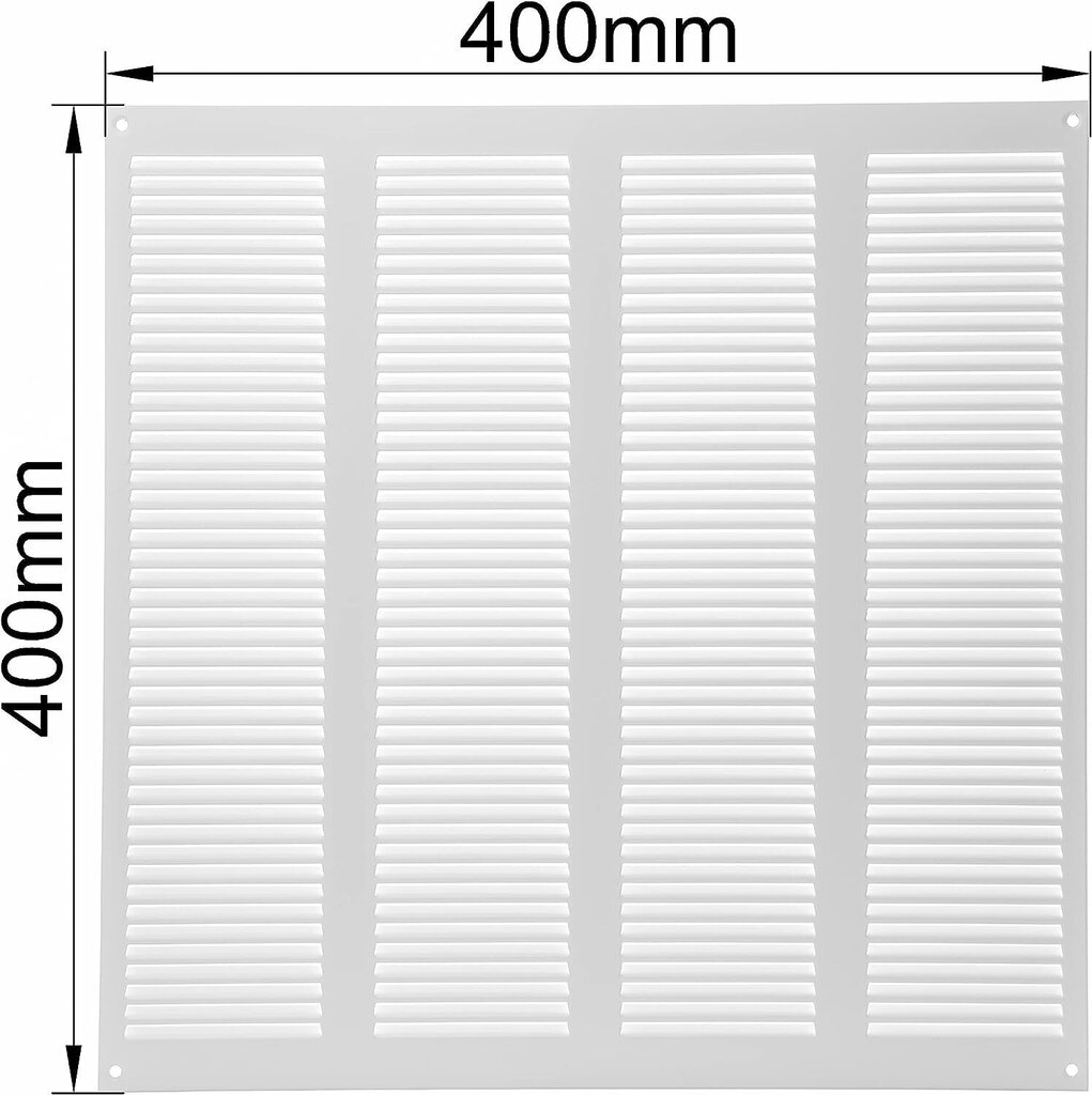 Ventilācijas grils ar insektu sietu Repa, 40x40 cm, balts цена и информация | Ventilatori vannas istabai | 220.lv