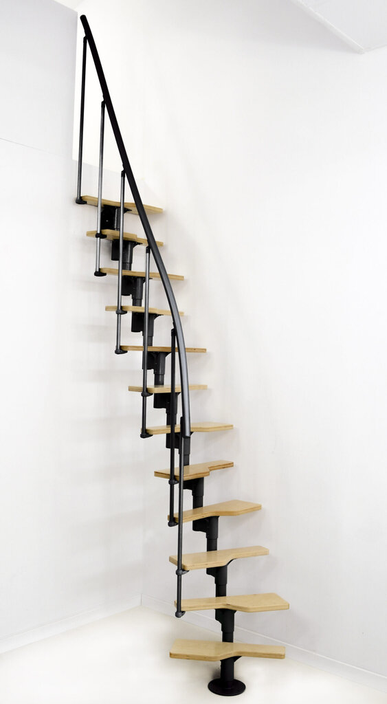 Moduļu kāpnes Vienna Minka melnas, 294 cm цена и информация | Kāpnes | 220.lv