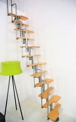 Модульная лестница TWISTER Minka, серебряная, 294 см цена и информация | Лестницы | 220.lv