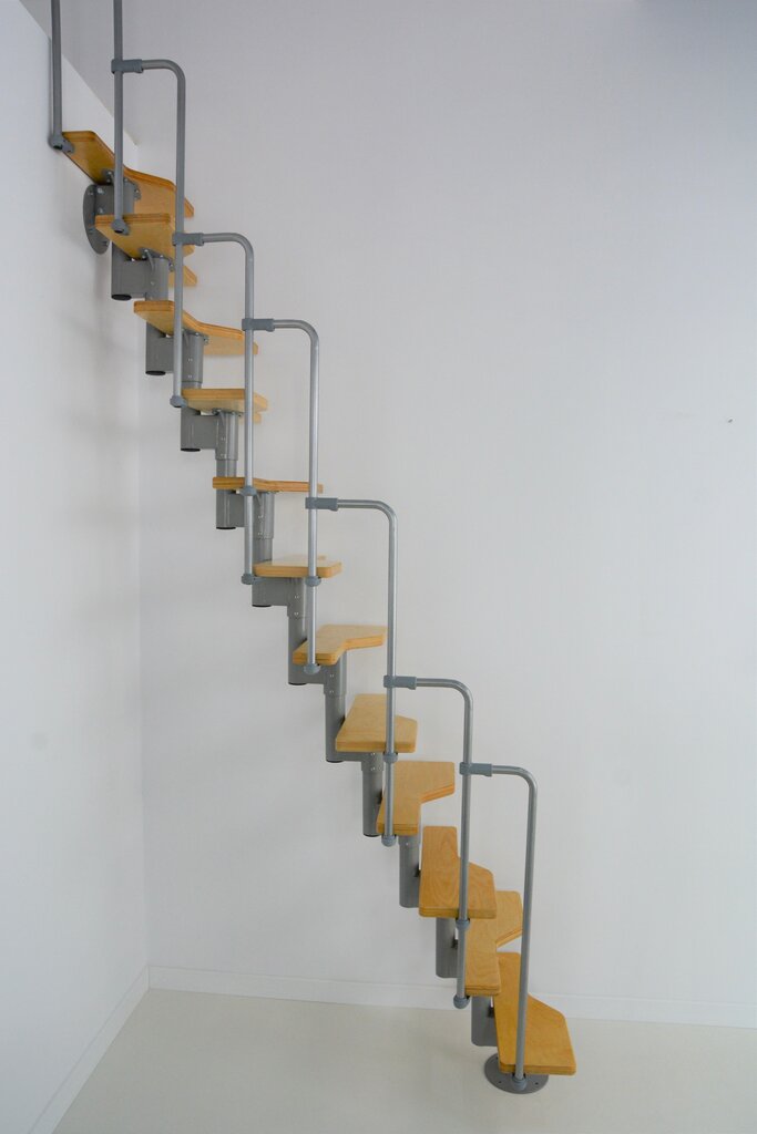Moduļu kāpnes Twister Minka sudraba, 294 cm cena un informācija | Kāpnes | 220.lv