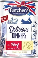 Butcher's Delicious Dinners ar liellopa gaļu, 400 g cena un informācija | Konservi kaķiem | 220.lv