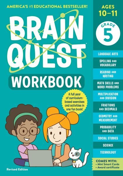 Brain Quest Workbook: 5th Grade (Revised Edition) Revised ed. цена и информация | Grāmatas pusaudžiem un jauniešiem | 220.lv