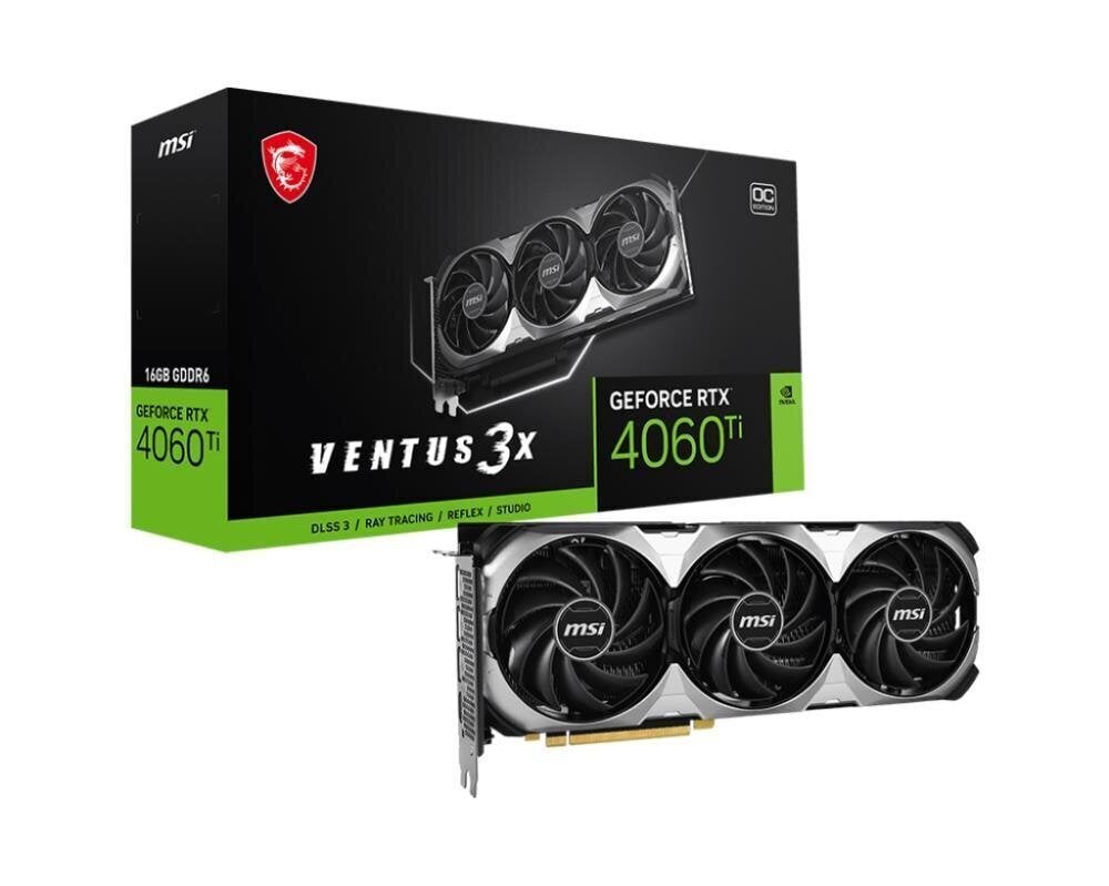 MSI GeForce RTX 4060 Ti Ventus 3X цена и информация | Videokartes (GPU) | 220.lv