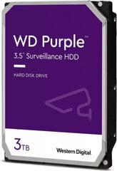 Western Digital Cietais Disks Western Digital Purple 3,5" 3 TB цена и информация | Внутренние жёсткие диски (HDD, SSD, Hybrid) | 220.lv