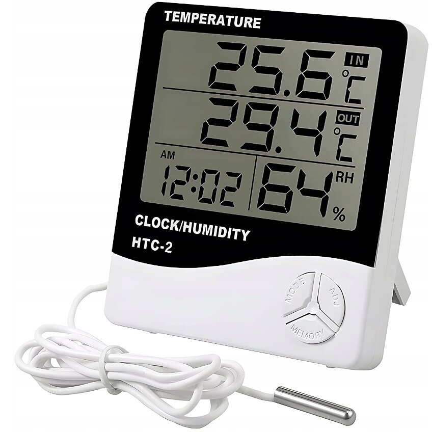 Mājas laika stacija - iekšējais un ārējais LCD termometrs cena un informācija | Meteostacijas, āra termometri | 220.lv