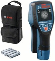 Detektors Bosch D-tect 120, ± 10 mm, 120 mm, 4x1.5V, AA1 cena un informācija | Rokas instrumenti | 220.lv