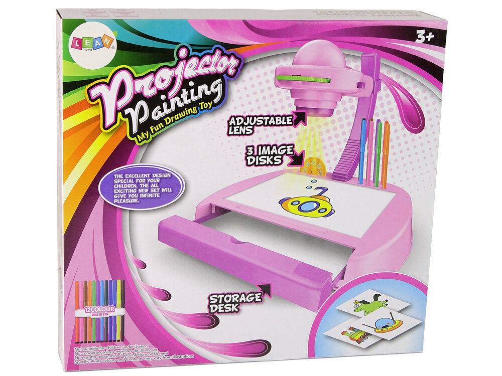 Projektors ar rasēšanas tāfeli, rozā krāsā цена и информация | Attīstošās rotaļlietas | 220.lv