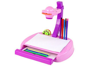 Проектор с доской для рисования, розовый цена и информация | Развивающие игрушки | 220.lv