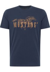 Мужская футболка Mustang 1014091*5226, тёмно-синяя цена и информация | Мужские футболки | 220.lv
