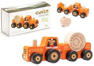 Koka izglītojošie traktoru bloki, Cubika cena un informācija | Attīstošās rotaļlietas | 220.lv