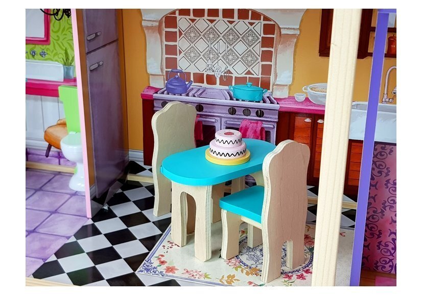 Koka leļļu māja ar piederumiem, Stella cena un informācija | Rotaļlietas meitenēm | 220.lv