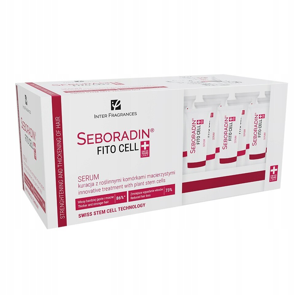 Matu augšanu veicinošs serums Seboradin Fitocell+, 15 x 6 ml цена и информация | Matu uzlabošanai | 220.lv