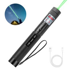 Зеленый лазер, лазер с эффектом, лазерный указатель с USB-зарядкой цена и информация | Фонарик | 220.lv