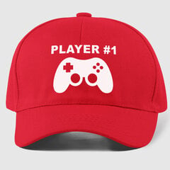 Cepure Player #1, sarkana cena un informācija | Oriģinālas cepures | 220.lv